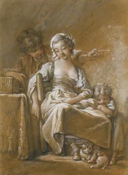 Une jeune femme endormie dans une chaise